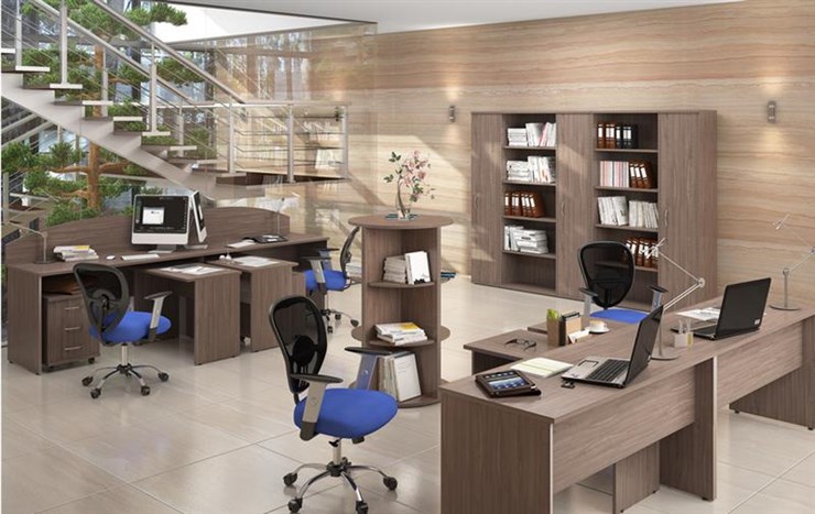 Набор мебели в офис IMAGO три стола, 2 шкафа, стеллаж, тумба в Казани - изображение 6